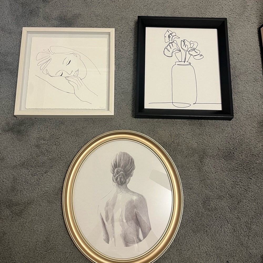 Set of Three Minimalist Art Prints